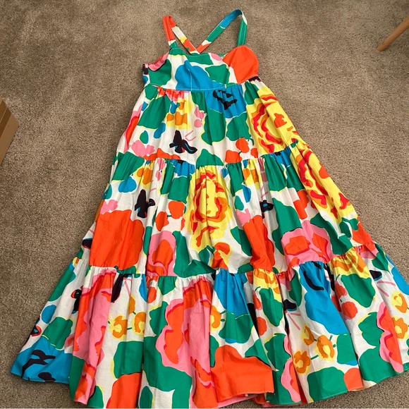 J. Crew Dresses & Skirts - J. Crew Floral Print Maxi Dress Ruffled